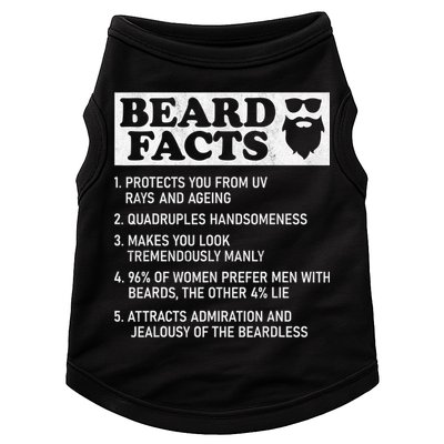 Beard Facts Protects Ageing Makes Manly Funny Bearded Dad Doggie Tank