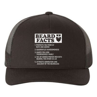 Beard Facts Protects Ageing Makes Manly Funny Bearded Dad Yupoong Adult 5-Panel Trucker Hat