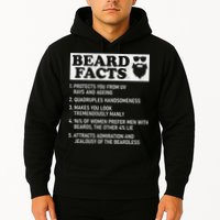 Beard Facts Protects Ageing Makes Manly Funny Bearded Dad Hoodie