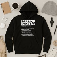 Beard Facts Protects Ageing Makes Manly Funny Bearded Dad Hoodie