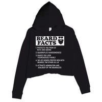 Beard Facts Protects Ageing Makes Manly Funny Bearded Dad Crop Fleece Hoodie