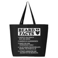 Beard Facts Protects Ageing Makes Manly Funny Bearded Dad 25L Jumbo Tote