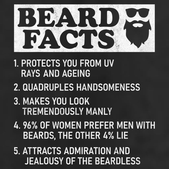 Beard Facts Protects Ageing Makes Manly Funny Bearded Dad 25L Jumbo Tote