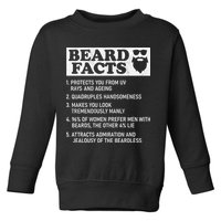 Beard Facts Protects Ageing Makes Manly Funny Bearded Dad Toddler Sweatshirt