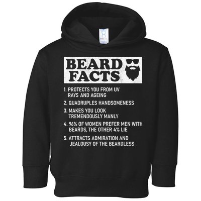 Beard Facts Protects Ageing Makes Manly Funny Bearded Dad Toddler Hoodie