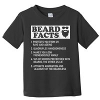 Beard Facts Protects Ageing Makes Manly Funny Bearded Dad Toddler T-Shirt