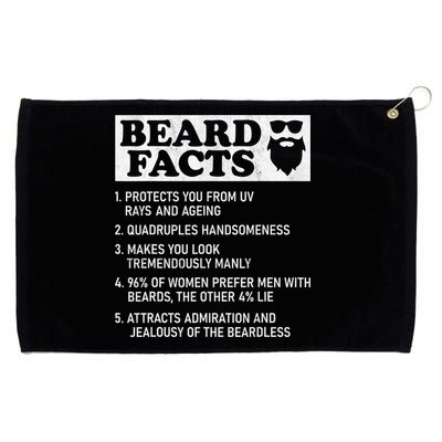 Beard Facts Protects Ageing Makes Manly Funny Bearded Dad Grommeted Golf Towel