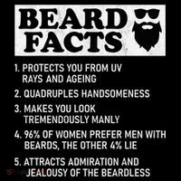 Beard Facts Protects Ageing Makes Manly Funny Bearded Dad Short Acrylic Beanie