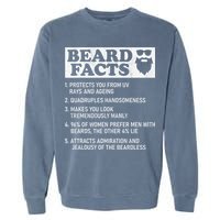 Beard Facts Protects Ageing Makes Manly Funny Bearded Dad Garment-Dyed Sweatshirt