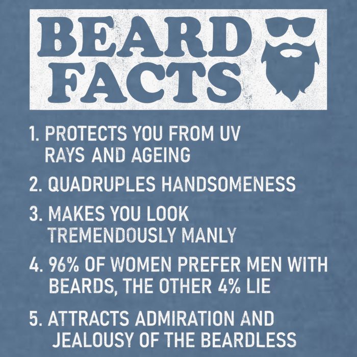 Beard Facts Protects Ageing Makes Manly Funny Bearded Dad Garment-Dyed Sweatshirt