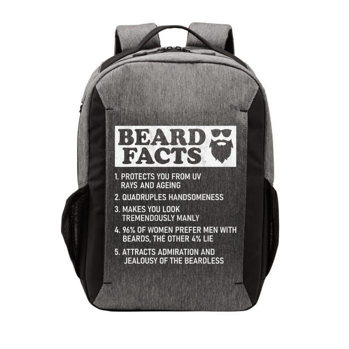 Beard Facts Protects Ageing Makes Manly Funny Bearded Dad Vector Backpack