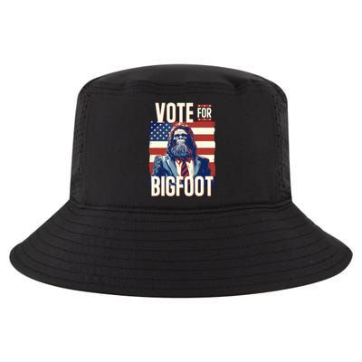 Bigfoot For President Election Vote Sasquatch USA Flag 2024 Cool Comfort Performance Bucket Hat