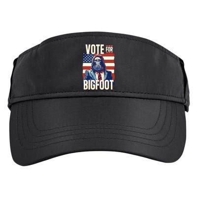 Bigfoot For President Election Vote Sasquatch USA Flag 2024 Adult Drive Performance Visor