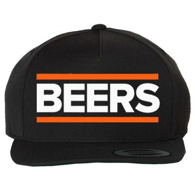 BEERS Funny Party Beer Day Drinking Blue & Orange Wool Snapback Cap