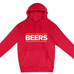 BEERS Funny Party Beer Day Drinking Blue & Orange Premium Pullover Hoodie