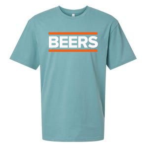 BEERS Funny Party Beer Day Drinking Blue & Orange Sueded Cloud Jersey T-Shirt