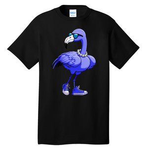 Blue Flamingo Pearls Comma La Kamala Harris 2024 Tall T-Shirt