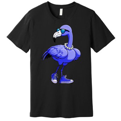 Blue Flamingo Pearls Comma La Kamala Harris 2024 Premium T-Shirt