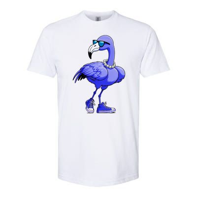 Blue Flamingo Pearls Comma La Kamala Harris 2024 Softstyle CVC T-Shirt