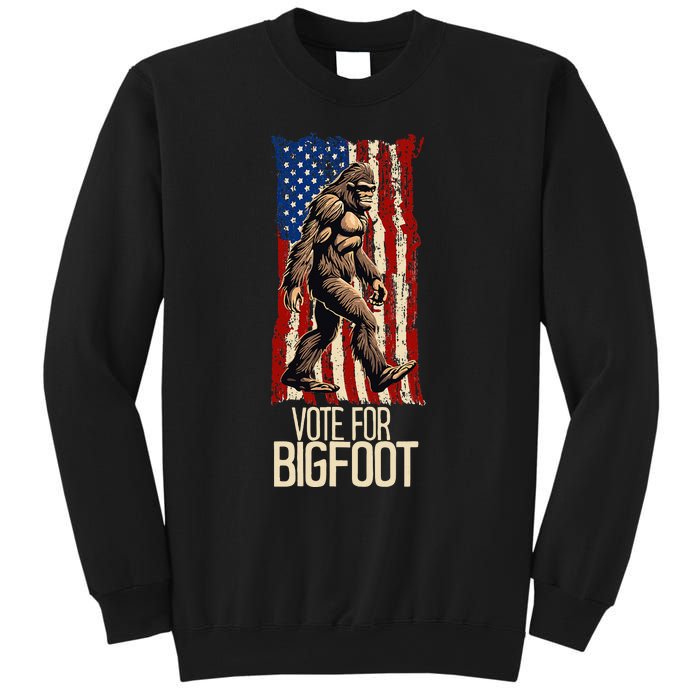 Bigfoot for President Election Vote Sasquatch USA Flag 2024 Sweatshirt