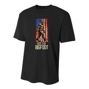 Bigfoot for President Election Vote Sasquatch USA Flag 2024 Youth Performance Sprint T-Shirt