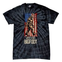 Bigfoot for President Election Vote Sasquatch USA Flag 2024 Tie-Dye T-Shirt