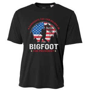 Bigfoot For President Election 2024 Funny Vote Sasquatch Usa Cooling Performance Crew T-Shirt