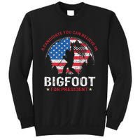 Bigfoot For President Election 2024 Funny Vote Sasquatch Usa Sweatshirt