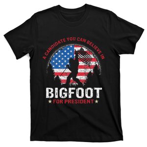 Bigfoot For President Election 2024 Funny Vote Sasquatch Usa T-Shirt