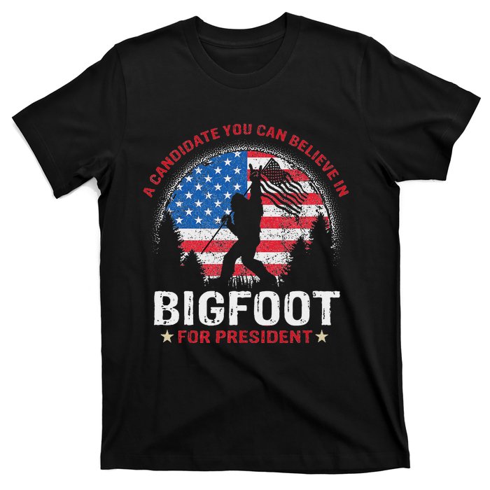 Bigfoot For President Election 2024 Funny Vote Sasquatch Usa T-Shirt