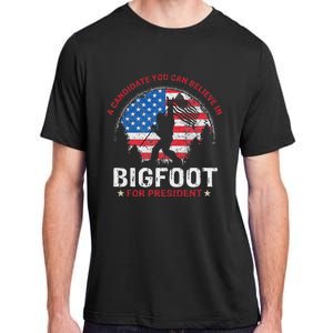 Bigfoot For President Election 2024 Funny Vote Sasquatch Usa Adult ChromaSoft Performance T-Shirt