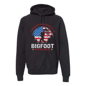 Bigfoot For President Election 2024 Funny Vote Sasquatch Usa Premium Hoodie