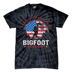 Bigfoot For President Election 2024 Funny Vote Sasquatch Usa Tie-Dye T-Shirt