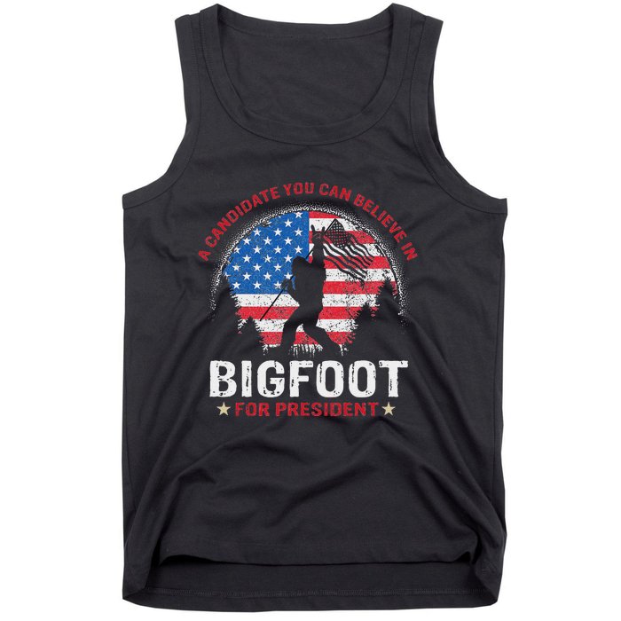 Bigfoot For President Election 2024 Funny Vote Sasquatch Usa Tank Top