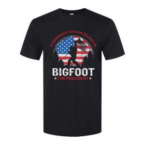 Bigfoot For President Election 2024 Funny Vote Sasquatch Usa Softstyle CVC T-Shirt