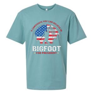 Bigfoot For President Election 2024 Funny Vote Sasquatch Usa Sueded Cloud Jersey T-Shirt