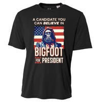 Bigfoot For President Believe Vote Elect Sasquatch Candidate Cooling Performance Crew T-Shirt