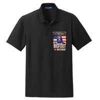 Bigfoot For President Believe Vote Elect Sasquatch Candidate Dry Zone Grid Polo