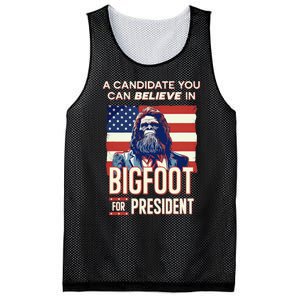 Bigfoot For President Believe Vote Elect Sasquatch Candidate Mesh Reversible Basketball Jersey Tank