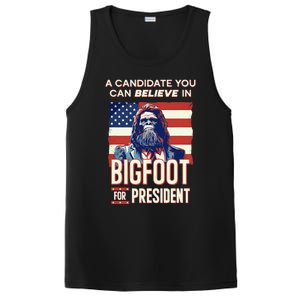 Bigfoot For President Believe Vote Elect Sasquatch Candidate PosiCharge Competitor Tank