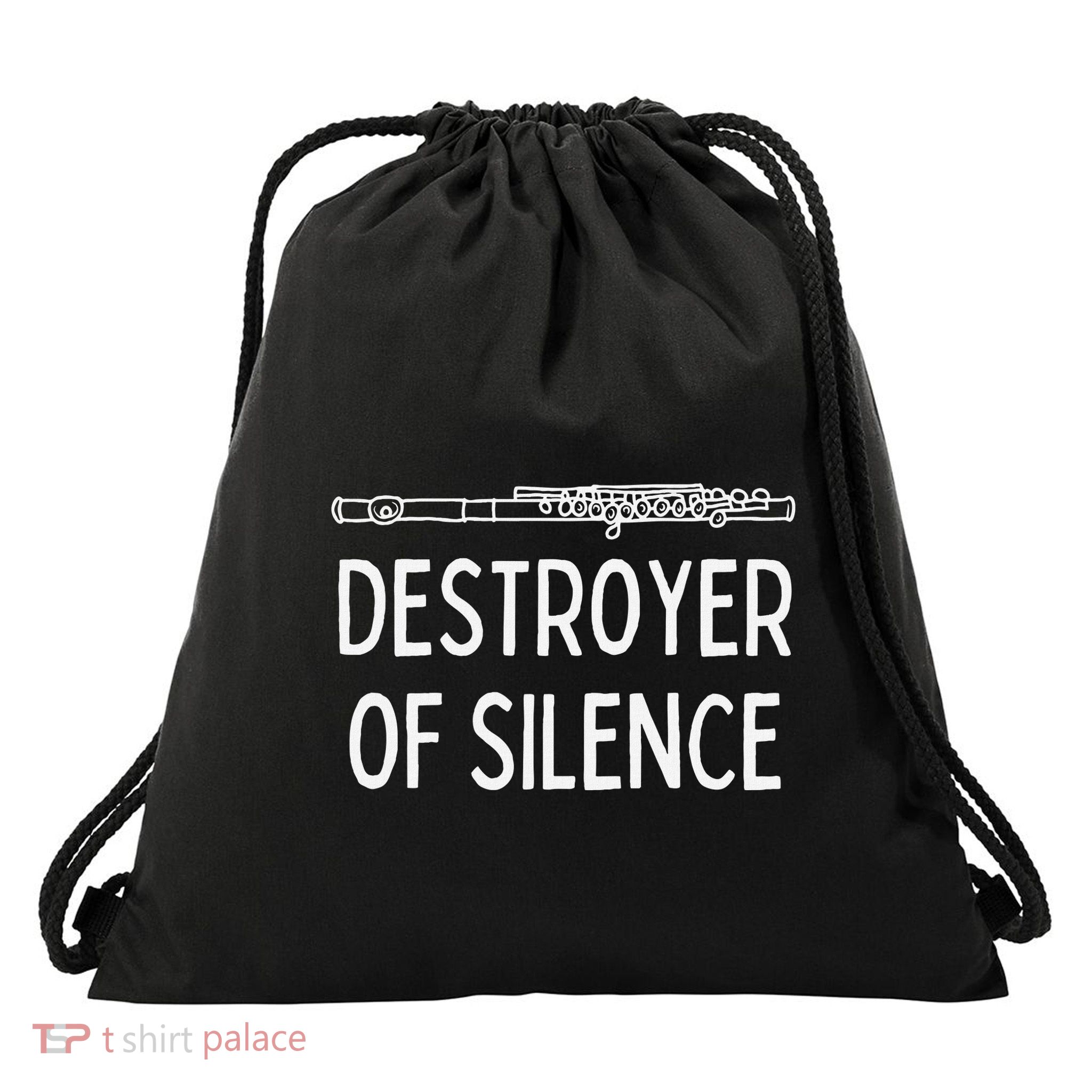 Best Flute Player Band Music Flautist Funny Flute Drawstring Bag