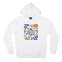 Blue Floral Pumpkin Thanksgiving Autumn Fall Season Halloween Hoodie