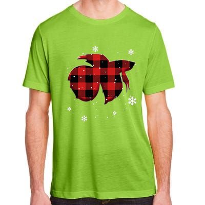 Betta Fish Plaid Christmas Adult ChromaSoft Performance T-Shirt