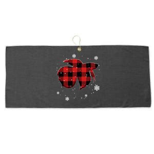 Betta Fish Plaid Christmas Large Microfiber Waffle Golf Towel