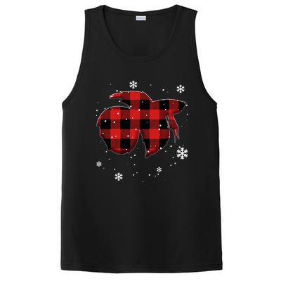 Betta Fish Plaid Christmas PosiCharge Competitor Tank