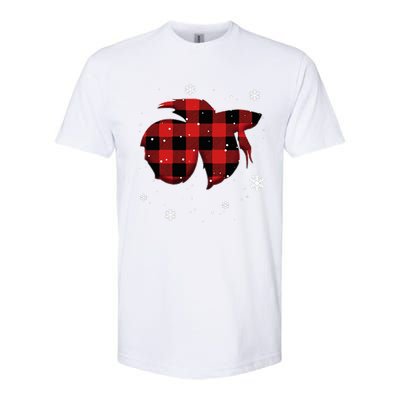 Betta Fish Plaid Christmas Softstyle® CVC T-Shirt