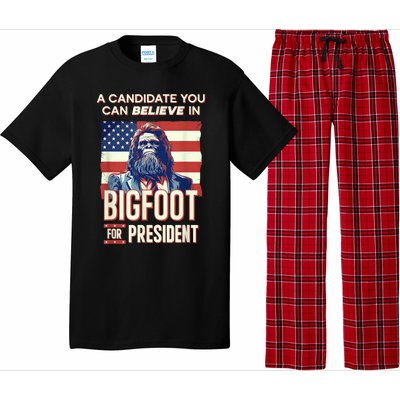 Bigfoot For President Believe Vote Elect Sasquatch Candidate Pajama Set