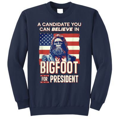 Bigfoot For President Believe Vote Elect Sasquatch Candidate Sweatshirt