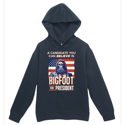 Bigfoot For President Believe Vote Elect Sasquatch Candidate Urban Pullover Hoodie