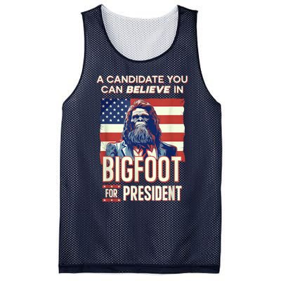 Bigfoot For President Believe Vote Elect Sasquatch Candidate Mesh Reversible Basketball Jersey Tank